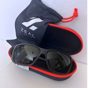 Zeal Optics Caddis Sunglasses Matte Black Ellume Polarized With Case
